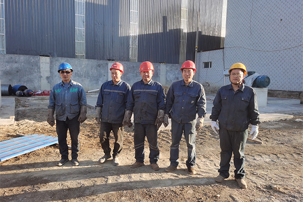 內蒙古煤泥烘干機項目施工實拍現場