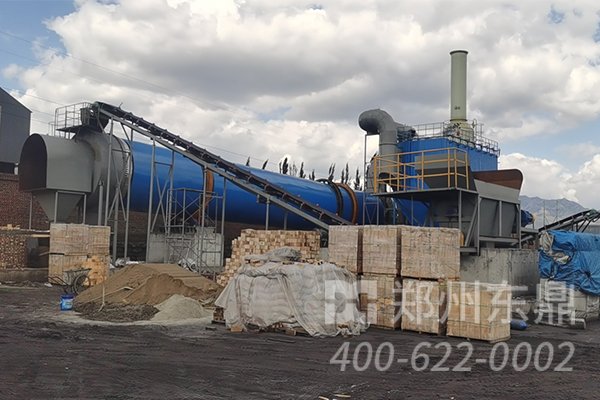 山西利森煤泥烘干機安裝現場