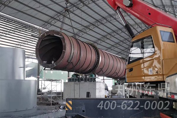 山西應縣煤泥干燥設備安裝現場