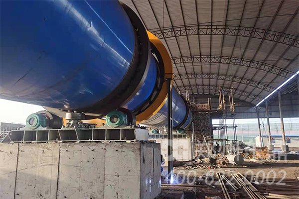 山西應縣煤泥烘干機生產線項目安裝現場