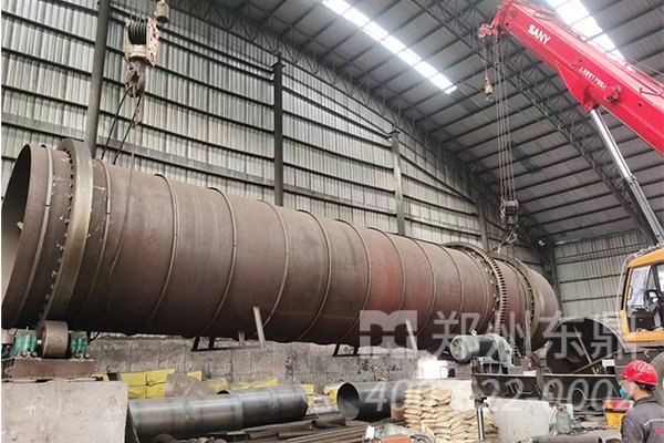 內蒙古達旗煤泥烘干機項目安裝現場