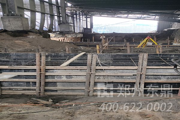 山西大同煤泥烘干機械基礎項目施工現場