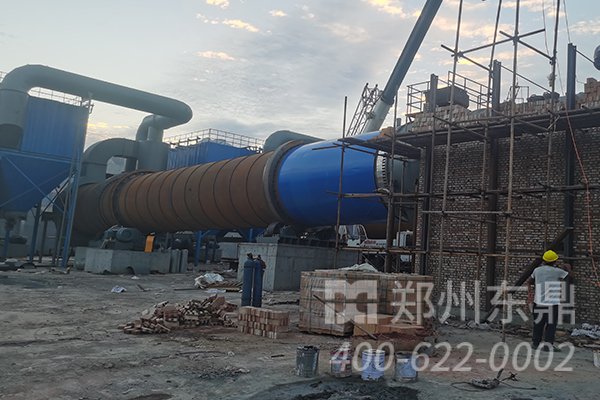 山西運城大型煤泥烘干機項目安裝現場實拍圖
